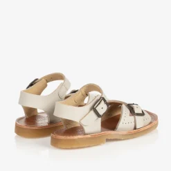 Young Soles Sandals|Sandals*Girls Ivory Leather Buckle Sandals