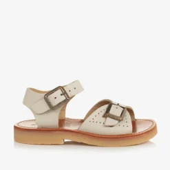 Young Soles Sandals|Sandals*Girls Ivory Leather Buckle Sandals