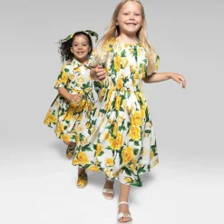 Dolce amp; Gabbana Wedges & Heels|Wedges & Heels*Girls Ivory Leather DG Heeled Sandals