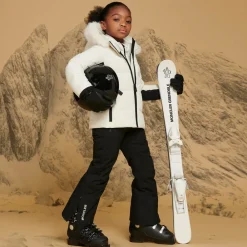 Moncler Enfant Snowwear*Girls Ivory New Guyane Ski Jacket