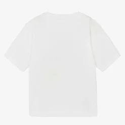 Stella McCartney Kids Tops*Girls Ivory Organic Cotton T-Shirt