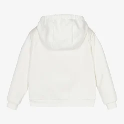 Moncler Enfant Tops*Girls Ivory Padded Cotton Zip-Up Top