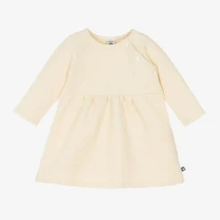Petit Bateau Dresses*Girls Ivory Quilted Heart Cotton Dress