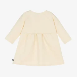 Petit Bateau Dresses*Girls Ivory Quilted Heart Cotton Dress