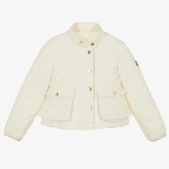 Moncler Enfant Coats & Jackets*Girls Ivory Quilted Kamaria Jacket