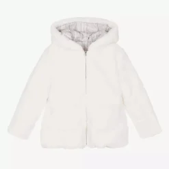 Lapin House Coats & Jackets*Girls Ivory Reversible Faux Fur Jacket