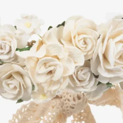Sienna Likes To Party Hair Accessories*Girls Ivory Rose Garland