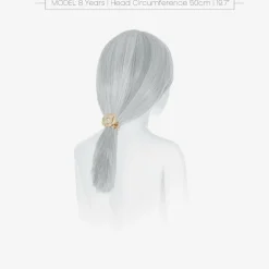 David Charles Hair Accessories*Girls Ivory Rose Hair Elastic (4cm)