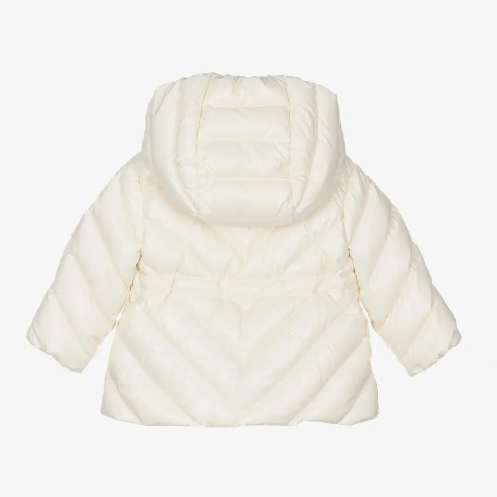Moncler Enfant Coats & Jackets*Girls Ivory Sanaa Hooded Down Coat