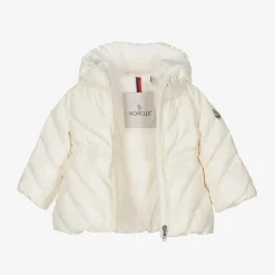 Moncler Enfant Coats & Jackets*Girls Ivory Sanaa Hooded Down Coat