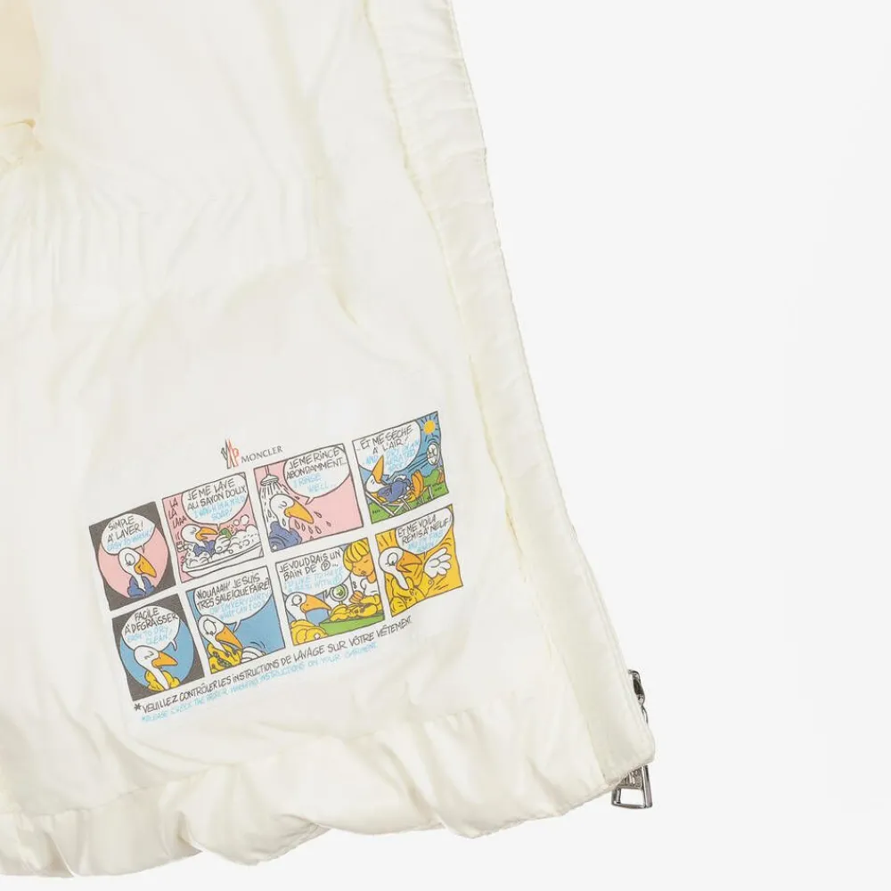 Moncler Enfant Coats & Jackets*Girls Ivory Sanaa Hooded Down Coat