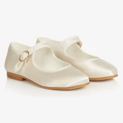 Beatrice amp; George Traditional Shoes|Pumps & Ballerinas*Girls Ivory Satin Mary Jane Pumps