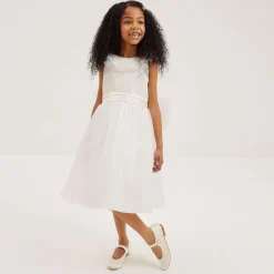 Beatrice amp; George Traditional Shoes|Pumps & Ballerinas*Girls Ivory Satin Mary Jane Pumps