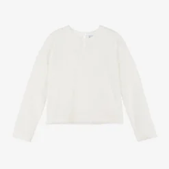 Mayoral Tops*Girls Ivory Shimmer Top