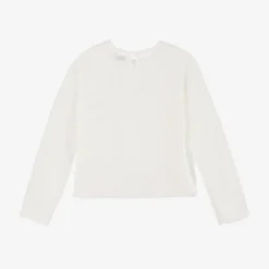 Mayoral Tops*Girls Ivory Shimmer Top