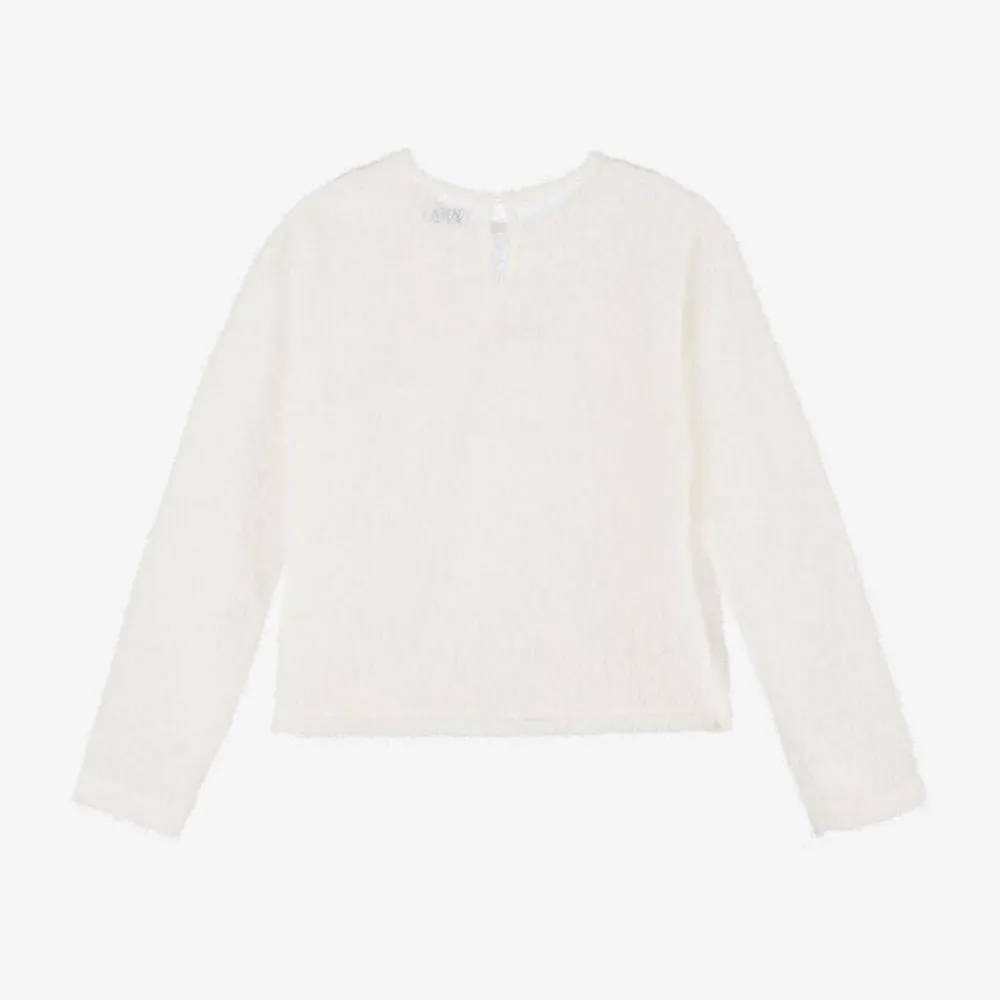 Mayoral Tops*Girls Ivory Shimmer Top