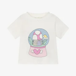 Stella McCartney Kids Tops|Tops*Girls Ivory Snowglobe T-Shirt