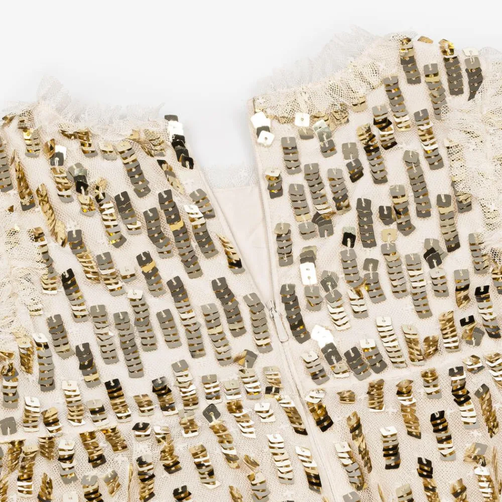 Needle amp; Thread Gifts*Girls Ivory Tulle & Sequin Dress