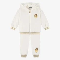 Moschino Baby Tracksuits*Girls Ivory Velour Tracksuit