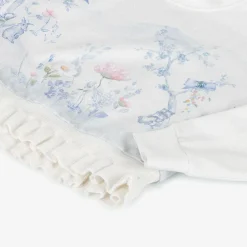 Lapin House Tops*Girls Ivory Woodland Print Cotton Sweatshirt