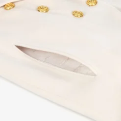 Balmain Coats & Jackets*Girls Ivory Wool & Cashmere Cape