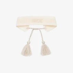 Stella Cove Jewellery*Girls Ivory Woven Tassel Bracelet