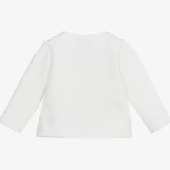 Moncler Enfant Tops*Girls Ivory Zip-Up Puffer Top