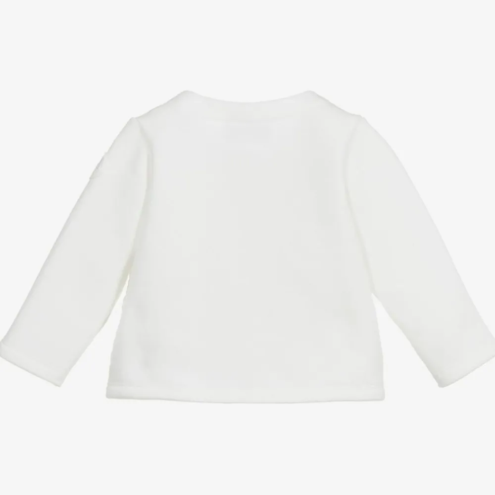 Moncler Enfant Tops*Girls Ivory Zip-Up Puffer Top