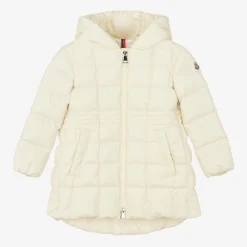 Moncler Enfant Coats & Jackets*Girls Long Ivory Arina Puffer Parka Coat
