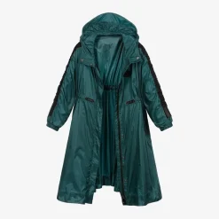 Moncler Enfant Coats & Jackets*Girls Metallic Green Hooded Coat