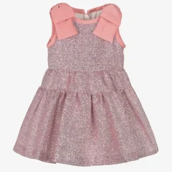 Hucklebones London Dresses*Girls Metallic Pink Glitter Dress
