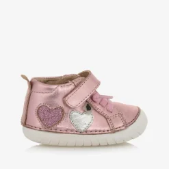 Old Soles First Walkers|First Walkers*Girls Metallic Pink Leather First Walkers