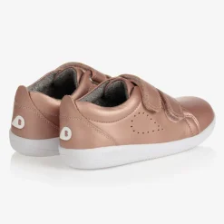 Bobux Kid + Trainers*Girls Metallic Pink Leather Trainers