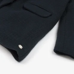 Tartine et Chocolat Coats & Jackets*Girls Navy Blue Collared Coat