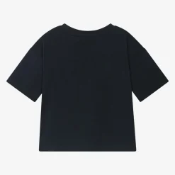 Juicy Couture Tops*Girls Navy Blue Cotton Boxy Fit T-Shirt