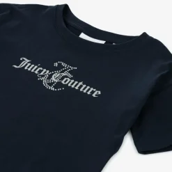 Juicy Couture Tops*Girls Navy Blue Cotton Boxy Fit T-Shirt