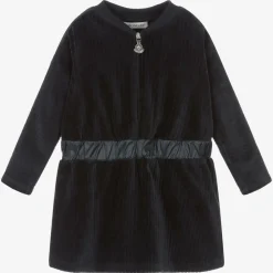 Moncler Enfant Dresses*Girls Navy Blue Cotton Dress