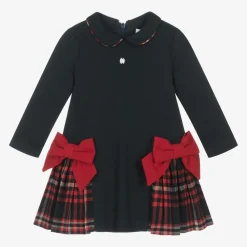 Patachou Dresses*Girls Navy Blue Cotton Dress