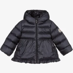 Moncler Enfant Coats & Jackets*Girls Navy Blue Down Padded Odile Jacket