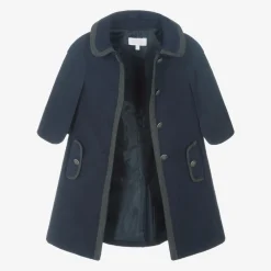 Patachou Coats & Jackets*Girls Navy Blue Felted Coat