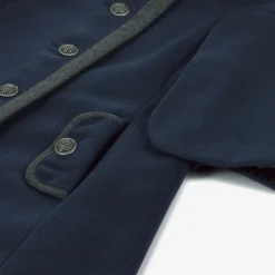 Patachou Coats & Jackets*Girls Navy Blue Felted Coat