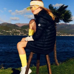 Moncler Enfant Coats & Jackets*Girls Navy Blue Gles Down Padded Jacket