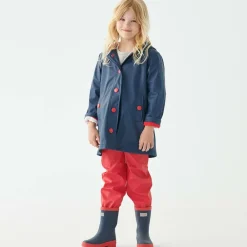 Hatley Coats & Jackets*Girls Navy Blue Hooded Raincoat