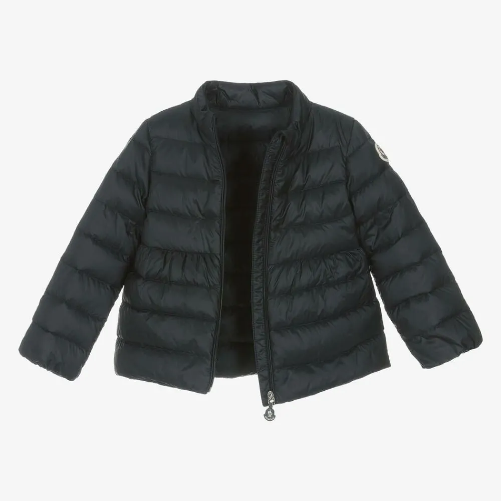 Moncler Enfant Coats & Jackets*Girls Navy Blue Joelle Down Padded Jacket