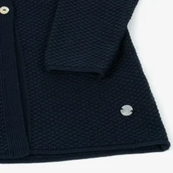 Artesanía Granlei Coats & Jackets*Girls Navy Blue Knitted Coat