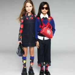 Dolce amp; Gabbana Loafers & Moccasins|Loafers & Moccasins*Girls Navy Blue Leather Loafers