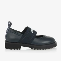 Dolce amp; Gabbana School Shoes|Bar Shoes*Girls Navy Blue Leather Shoes