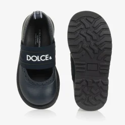Dolce amp; Gabbana School Shoes|Bar Shoes*Girls Navy Blue Leather Shoes