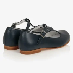 Beatrice amp; George Traditional Shoes|Bar Shoes*Girls Navy Blue Leather T-Bar Shoes