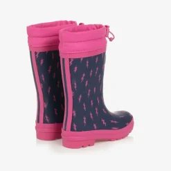 Hatley Rain Boots|Rain Boots*Girls Navy Blue Lightning Bolt Rain Boots